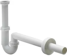 izlietnes sifons, 1¼ x 32 mm, plastmasa, balts