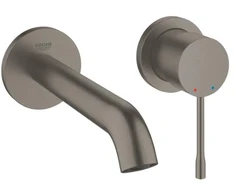 Grohe Dviejų angų praustuvo maišytuvas Essence, montuojamas ant sienos, šlifuotas kietasis grafitas