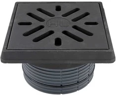 Uždedamas elementas d195mm ketaus rėmas 260x260mm, ketaus grotelės 226x226 12,5t(HL624)