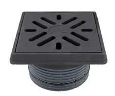 Uždedamas elementas d195mm ketaus rėmas 260x260mm, ketaus grotelės 226x226 12,5t(HL624)