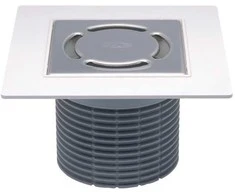 Uždedamas elementas PVC dangos privedimui D-110 185x185/115x115mm