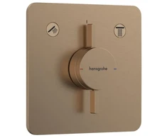 Hansgrohe vannas/dušas maisītāja DuoTurn Q virsapmetuma daļa, 2 izejas, brushed bronze