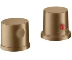 vannas termostata Axor Uno² virsapmetuma daļa, 2 caurumu, uz virsmas, brushed bronze
