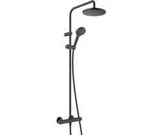 Termostatinė dušo sistema Hansgrohe Vernis Blend 200 1jet EcoSmart, 26089670, juoda matinė