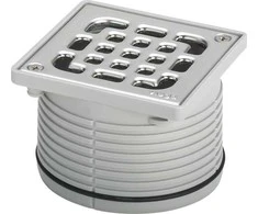 Viega trapo viršutinė dalis 100 x 100 Plastic / pilkas