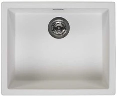 virtuves izlietne Amsterdam 50, viena bļoda, 560x460 mm, pure baltas