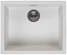virtuves izlietne Amsterdam 50, viena bļoda, 560x460 mm, pure baltas