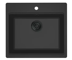 virtuves izlietne Florence 50 Tapwing, viena bļoda, 570x510 mm, nero juodas