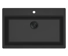 virtuves izlietne Florence 72 Tapwing, viena bļoda, 790x510 mm, nero juodas