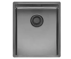 virtuves izlietne New York Comfort 34x40 (L), viena bļoda, 380x440 mm, gun metal II