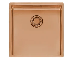 virtuves izlietne New York Comfort 40x40 (L), viena bļoda, 440x440 mm, copper II