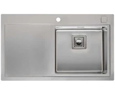 virtuves izlietne Phoenix 40 (L), viena bļoda ar plauktu, 860x510 mm, labā puse
