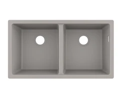 virtuves izlietne S510-U770, dubultā, 820x450 mm, zem virsmas, concrete pilkas