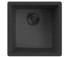 virtuves izlietne Verona 40, viena bļoda, 456x456 mm, nero juodas