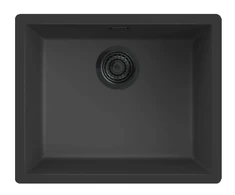 virtuves izlietne Verona 50, viena bļoda, 556x456 mm, nero juodas