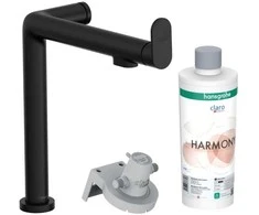 Hansgrohe virtuves izlietnes maisītājs Aqittura M91 FilterSystem 240, matēts juodas