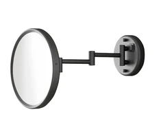 WALL MAGNIFYING MIRROR SARAH, WITH LED LIGHTING, Juodas
