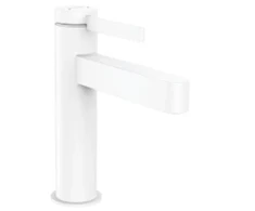 Hansgrohe washbasin mixer Finoris 110, with pop-up, matt baltas