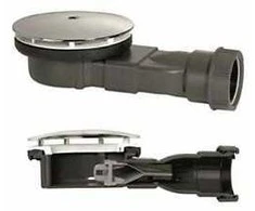 Žemas dušo sifonas su kvapų uždarymu 90x43/50mm, 33.6 l/min, chromuotas plastikas