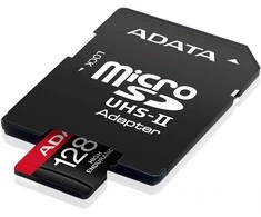 Atminties kortelė ADATA | AUSDX128GUI3V30SHA2-RA1 Memory Card | 128 GB | Micro SDXC | Flash atminties klasė 10 | Adapteris