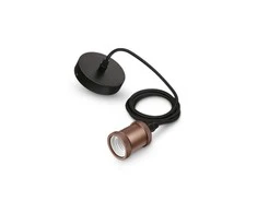 Pakabinamas šviestuvas Pakabinamas vintažinis LED lemputės laikiklis PHILIPS CORD VIN, 1 x E27, rausvo aukso sp.