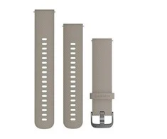 Išmaniojo laikrodžio Garmin greitai atsegamas, silikoninis dirželis, Smėlinės spalvos, 20mm