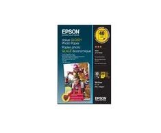 Epson Value blizgus fotopopierius – 10 x 15 cm – 2 x 20 lapų (BOGOF), blizgus, 183 g/m², A4, 10 x 15 cm, spausdinimas biure, kalendorius, nuotraukų koliažas, nuotraukų dovanos, nuotrauka, atvirukai ir dovanų įvyniojimai, sezoniniai..., 40 lapų