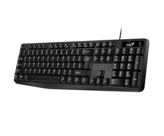 Klaviatūra ir pelė Genius KB-117, JAV klaviatūra, klasikinis, vandeniui atsparus vielos tipas (USB), juoda, ne