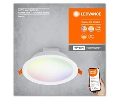 Ledvance 12W LED įleidžiamas šviestuvas, baltas, 2700…6500K, išmanus+WiFi valdymas
