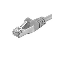 PremiumCord PREMUMCORD Langų kabelis CAT6A S- FTP, RJ45- RJ45, AWG 26 / 7 0.5m pilkas