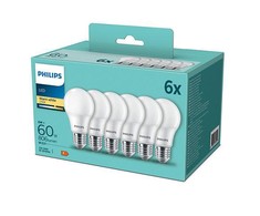 LED lemputė PHILIPS, A60, 8W (=60W), E27, 2700K, 806 lm, NON-DIM, šiltai baltos spalvos, 3vnt.