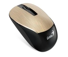 Pelės Genius Pelės NX- 7015, 1600DPI, 2.4 [GHz], optinis, 3rd, belaidis USB, aukso, AA