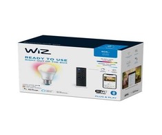 Signify WiZ balta ir spalvota 60W E27 A60 standartinės formos 1er + nuotolinio valdymo pultas
