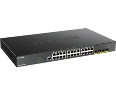 Šakotuvas D-LINK 28 prievadų išmanusis valdomas PoE+ gigabito komutatorius 4x 10G