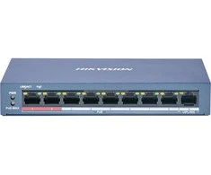 Šakotuvas Hikvision | 8 prievadų Gigabit jungiklis | DS-3E0109P-E(C) | Nevaldomas | Darbalaukis | PoE/Poe+ jungtys kiekis 8