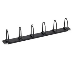TRITON 19" įrišimo skydelis 1U - 6x didelis kabliukas, juodas