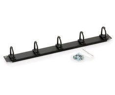 TRITON 19" įrišimo skydelis 1U 5x plastikinė rankena, juoda