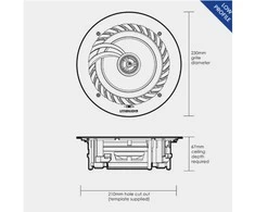 Bose Lithe Audio 6.5" 2-Way LOW PROFILE Pasyvinis IP44 lubinis garsiakalbis, 01568