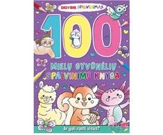 100 Mielų gyvūnėlių spalvinimo knyga