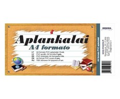 Aplankalai A4,spalvoti kraštai, PVC 100mic.,5vnt