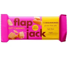 KNYGA The Beginnings Avižų batonėlis FLAPJACK su karamele, veganiškas, 60 g