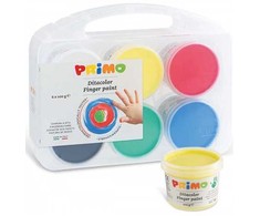 Dažai piešimui pirštais PRIMO, 6 spalvų x 100 g