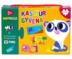 Baby Puzzle dėlionė mažiausiems Kas kur gyvena 24 detalės