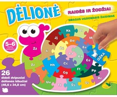 Dėlionė SRAIGĖ. Raidės ir žodžiai 5-6 metų vaikams