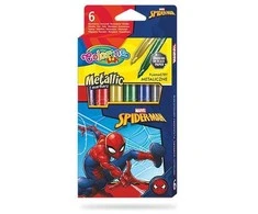 Flomasteriai Spider-Man, 6 metalizuotos spalvos