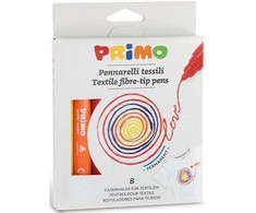 Flomasteriai tekstilei PRIMO, 8 spalvų