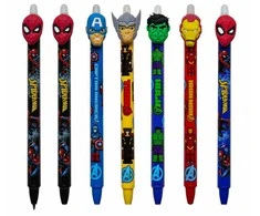 Automatinis trinamas rašiklis COLORINO su DISNEY Avengers, Spiderman, įvairių spalvų, 0,5 mm