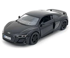 KiNSMART automobilis, 2020 Audi R8 Coupé, juodas