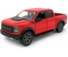 KiNSMART automobilis, 2022 Ford F-150 Raptor, raudonas