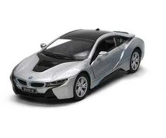 KiNSMART automobilis, BMW i8, sidabrinis
